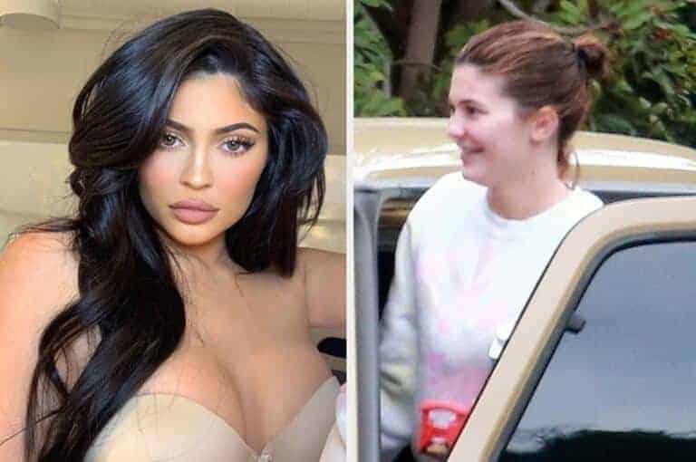 Kylie Jenner bez makijażu, naturalny wygląd, zdjęcie bez makijażu.
