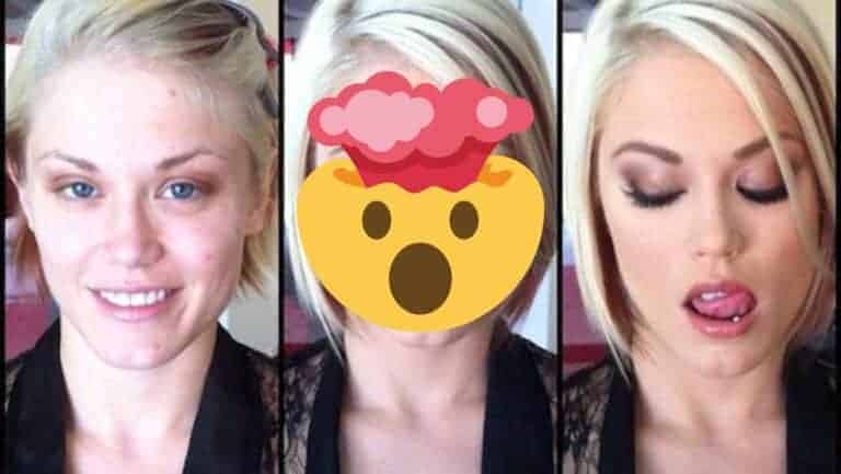 Trzy kobiety bez makijażu, jedna z nich z emoji na twarzy.