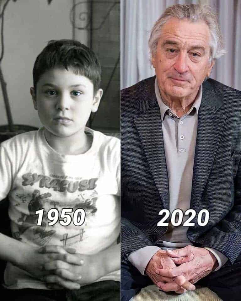 Porównanie zdjęć aktora z 1950 i 2020 roku.