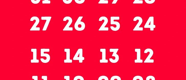Numerologia i liczby na czerwonym tle, test magii kolorów.