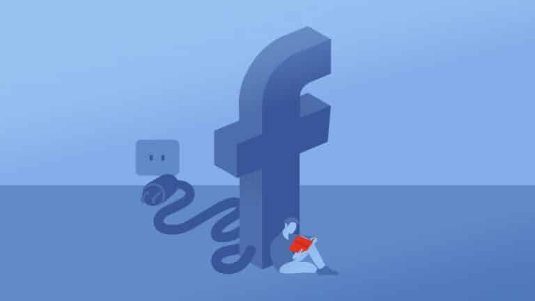 Ilustracja przedstawia logo Facebooka i Instagrama z kablem w kształcie węża.