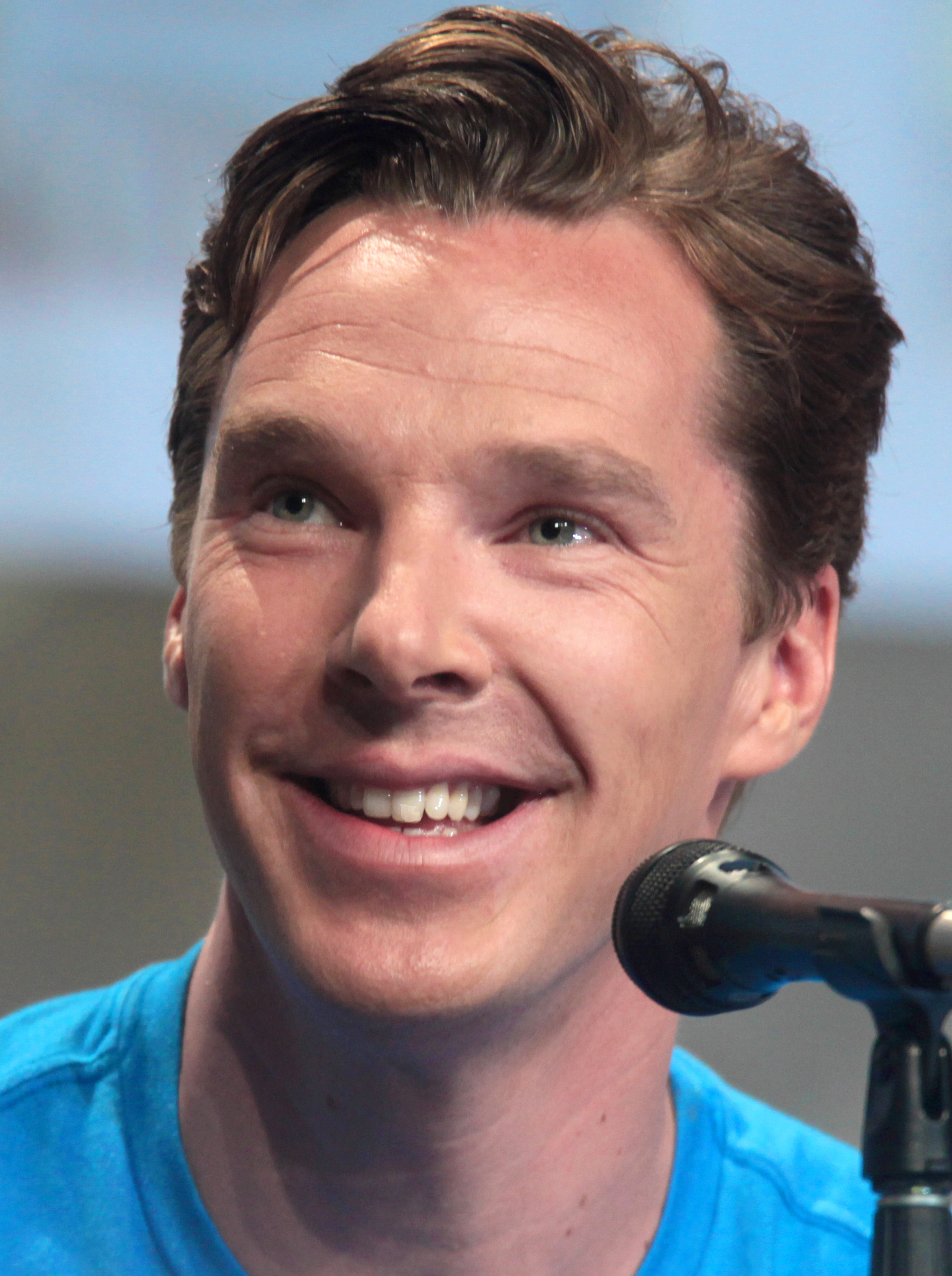 Benedict Cumberbatch na San Diego Comic-Con 26 lipca 2014 roku. Zdjęcie ilustracyjne, nie pokazuje fotobomby.