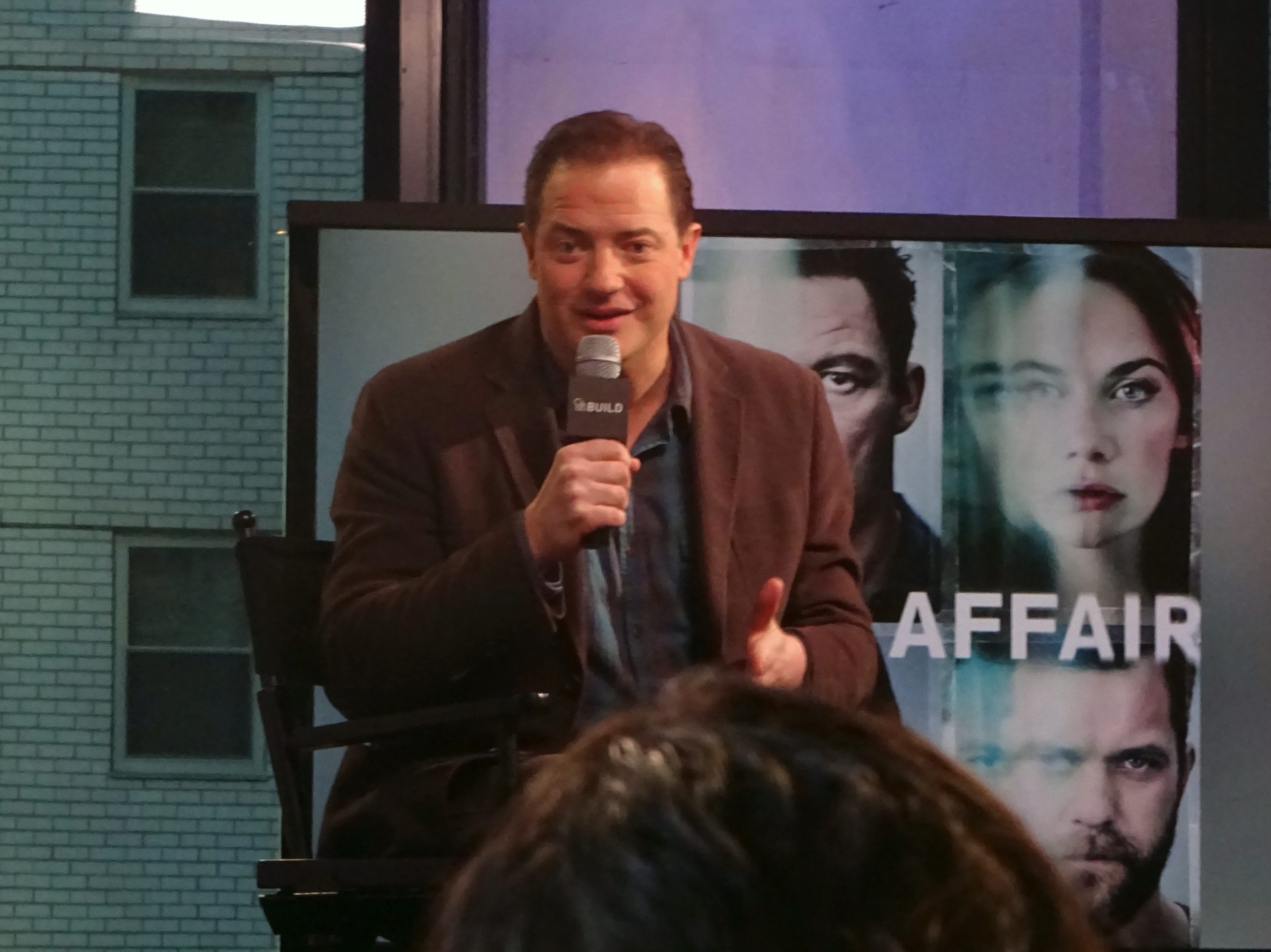 Brendan Fraser podczas spotkania w Nowym Jorku 14 grudnia 2016 roku, fotografia ilustracyjna do powrotu aktorskiego