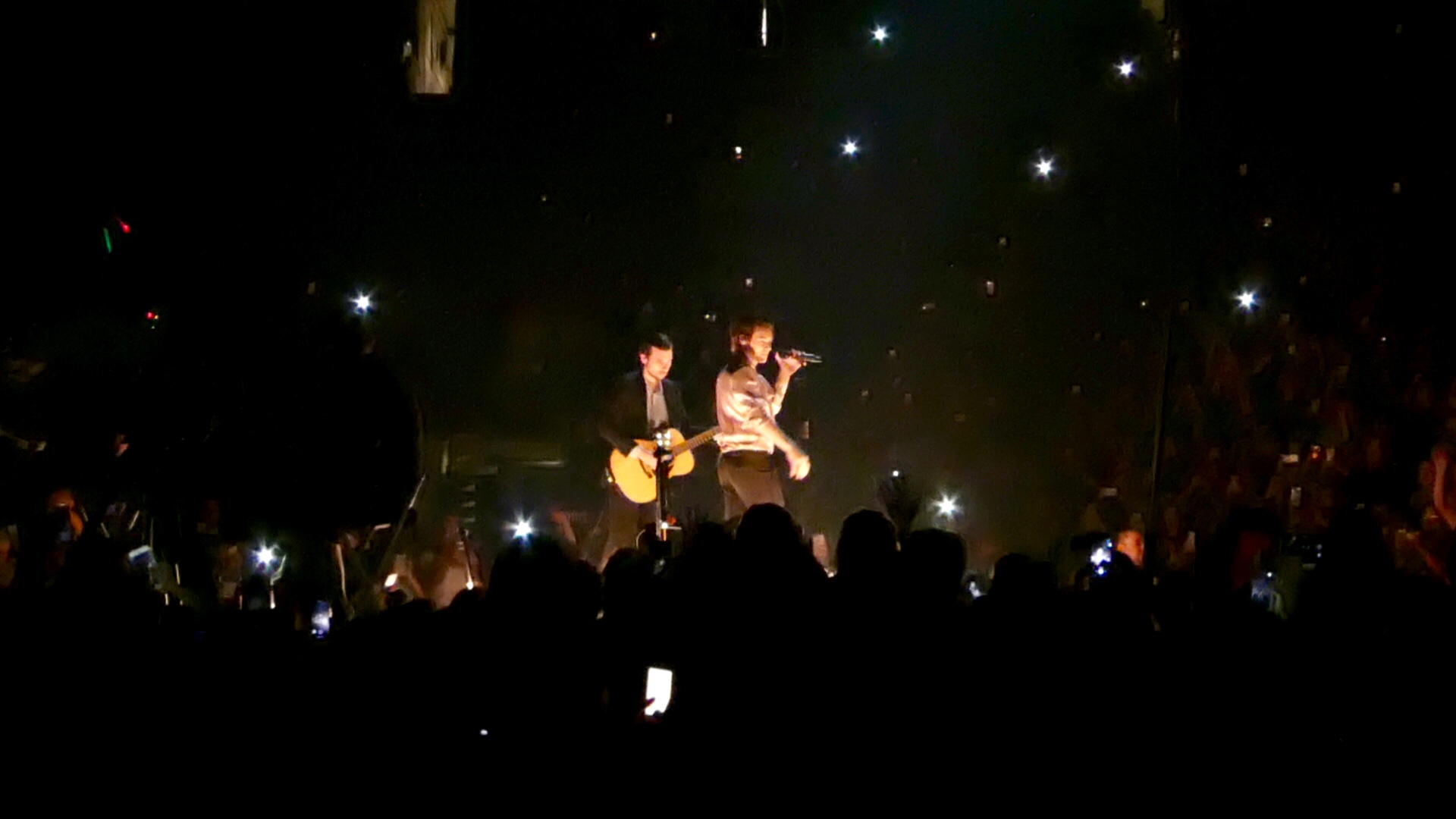 Harry Styles na koncercie w Saint Paul w Minnesocie 1 lipca 2018 roku, fotografia ilustracyjna.