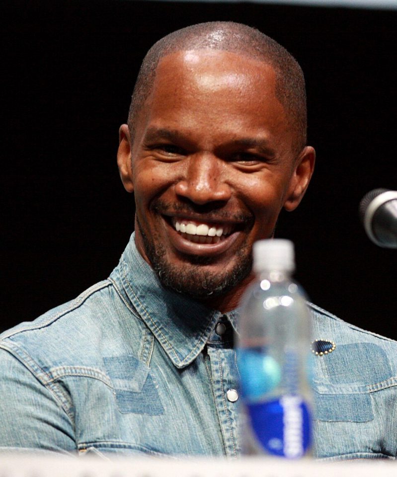 Jamie Foxx podczas San Diego Comic-Con 2013, aktor odtwarzający Django w westernie Tarantino