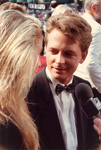 Michael J. Fox w 1988 roku, trzy lata po premierze Powrotu do przyszłości