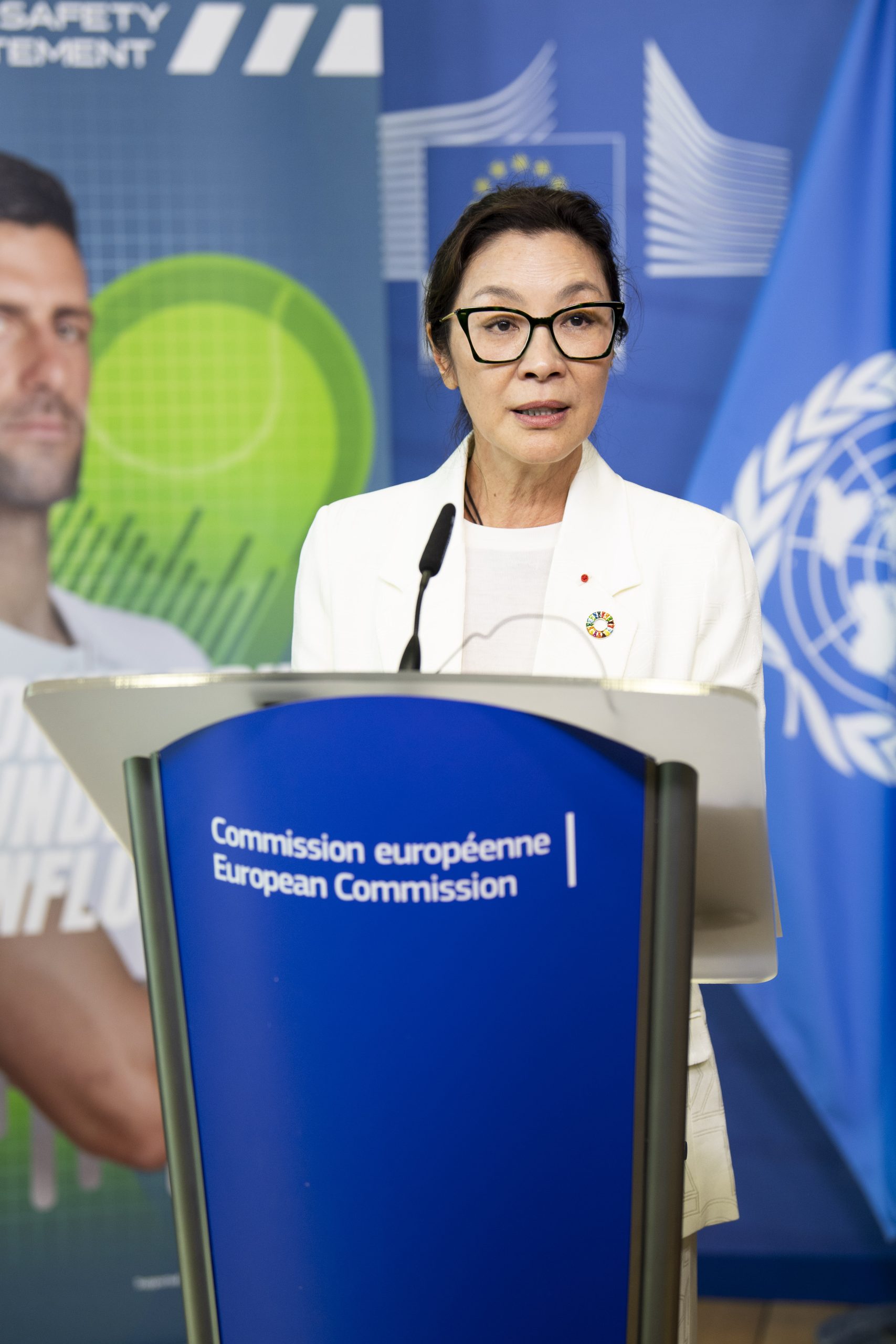 Michelle Yeoh podczas wydarzenia Komisji Europejskiej we wrześniu 2023 roku, po zdobyciu Oscara
