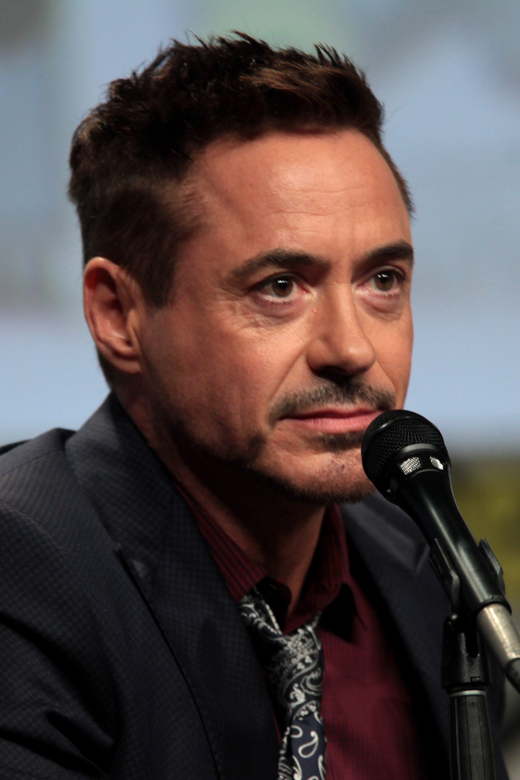 Robert Downey Jr. podczas panelu Avengers Age of Ultron na Comic-Con w San Diego 26 lipca 2014 roku, fotografia ilustracyjna