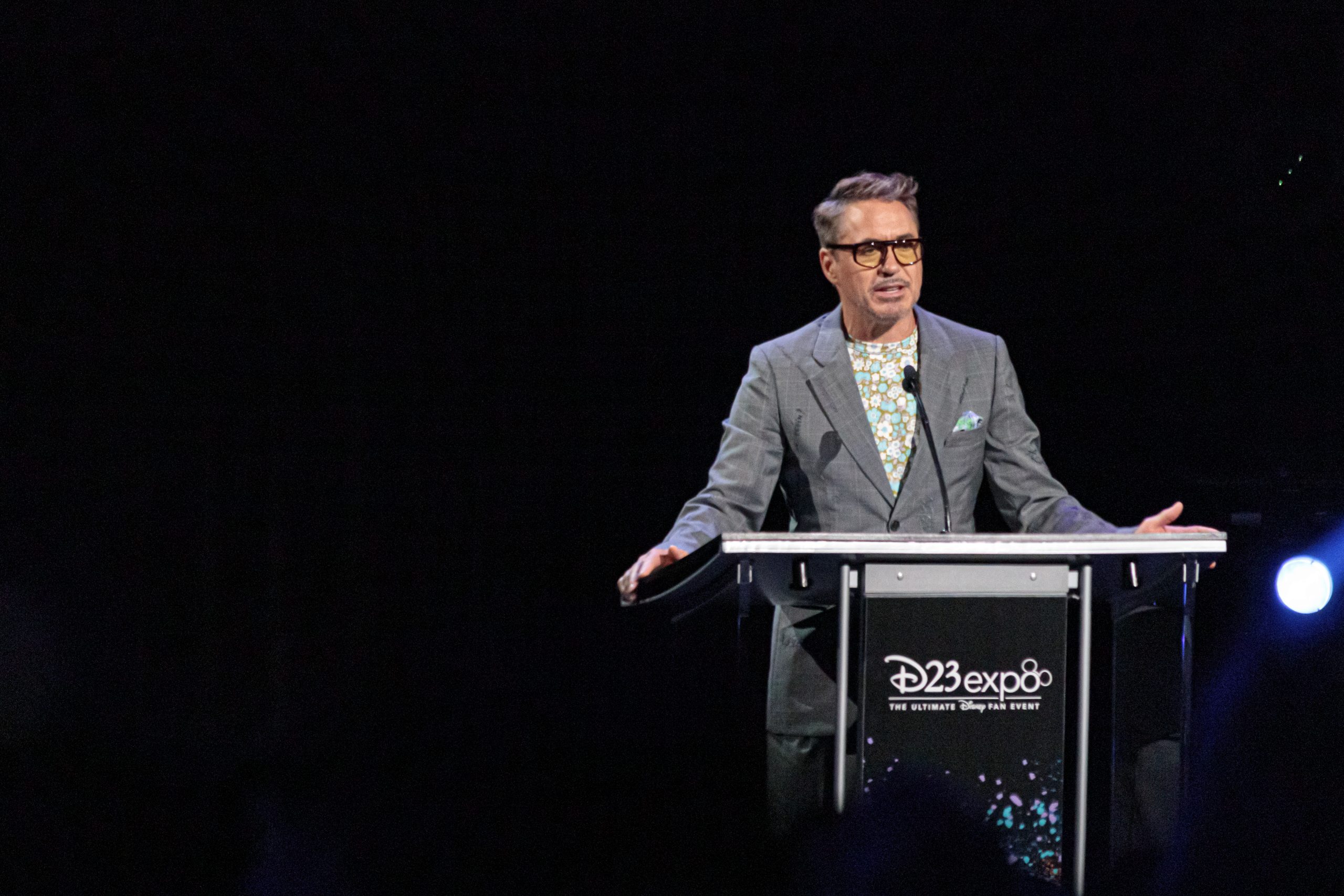 Robert Downey Jr. podczas gali Disney Legends Awards na D23 Expo 23 sierpnia 2019 roku. Fotografia ilustracyjna, nie z Oscarów.
