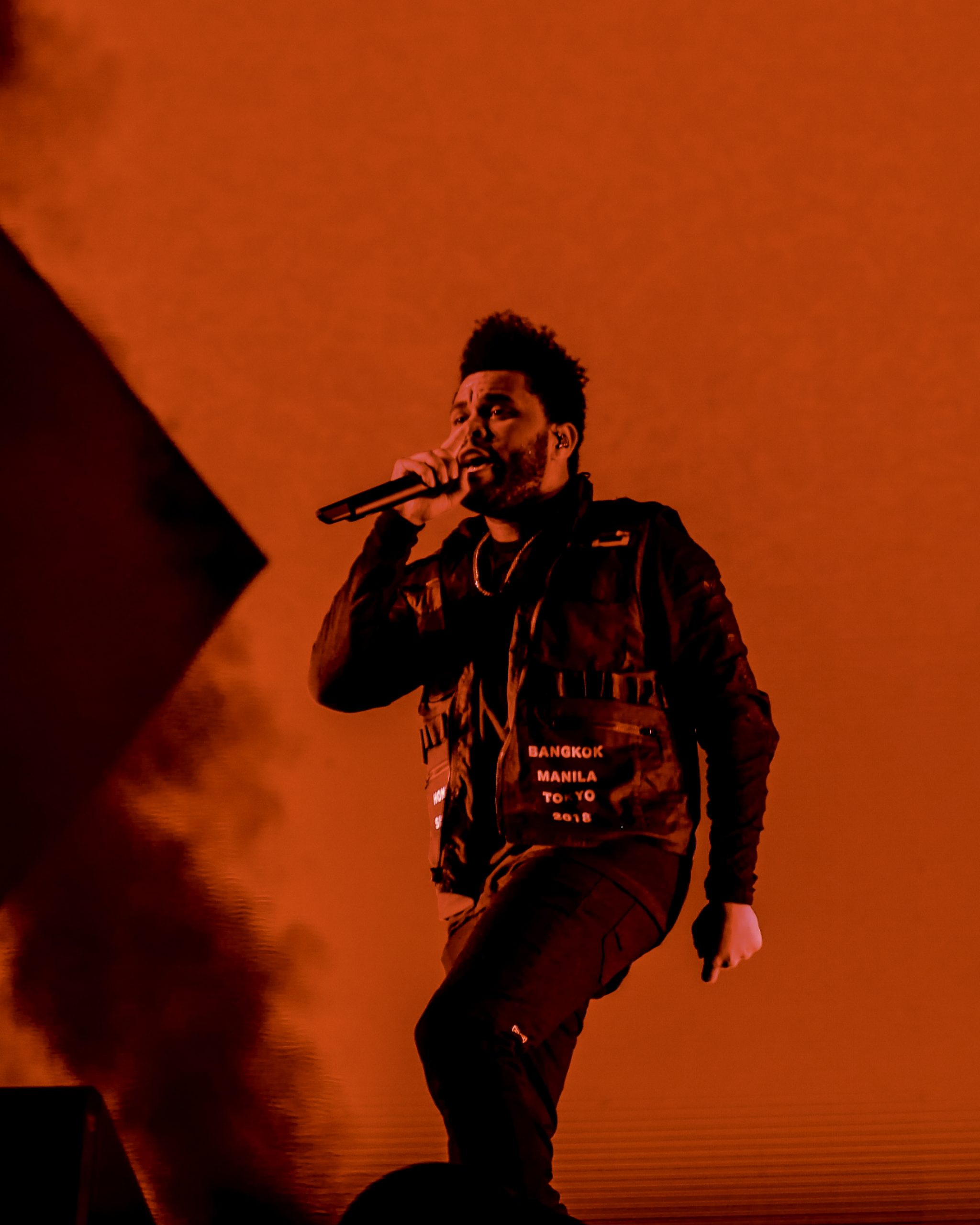 The Weeknd podczas występu na Djakarta Warehouse Project w grudniu 2018 roku. Fotografia ilustracyjna, nie z Super Bowl.